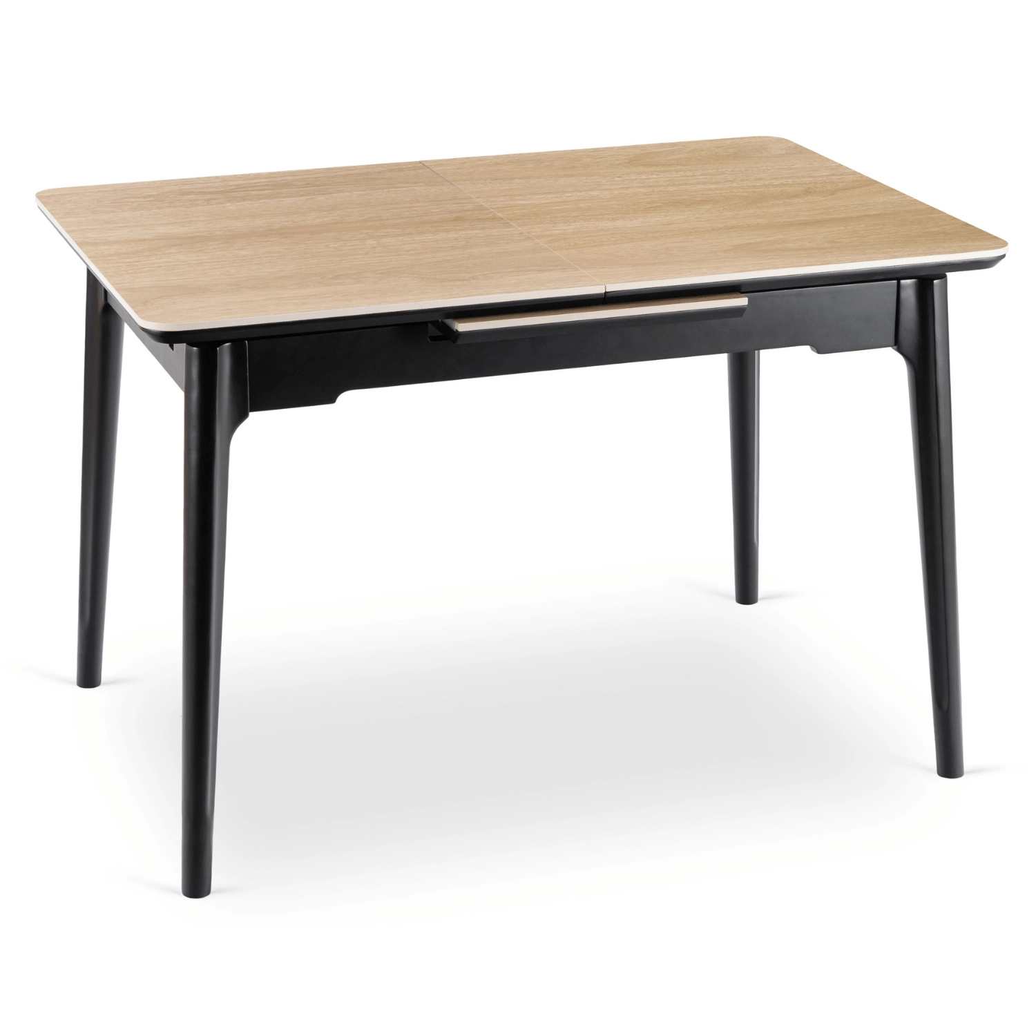 SAMER Ausziehbarer Keramiktisch 138-178 cm Eiche/Schwarz