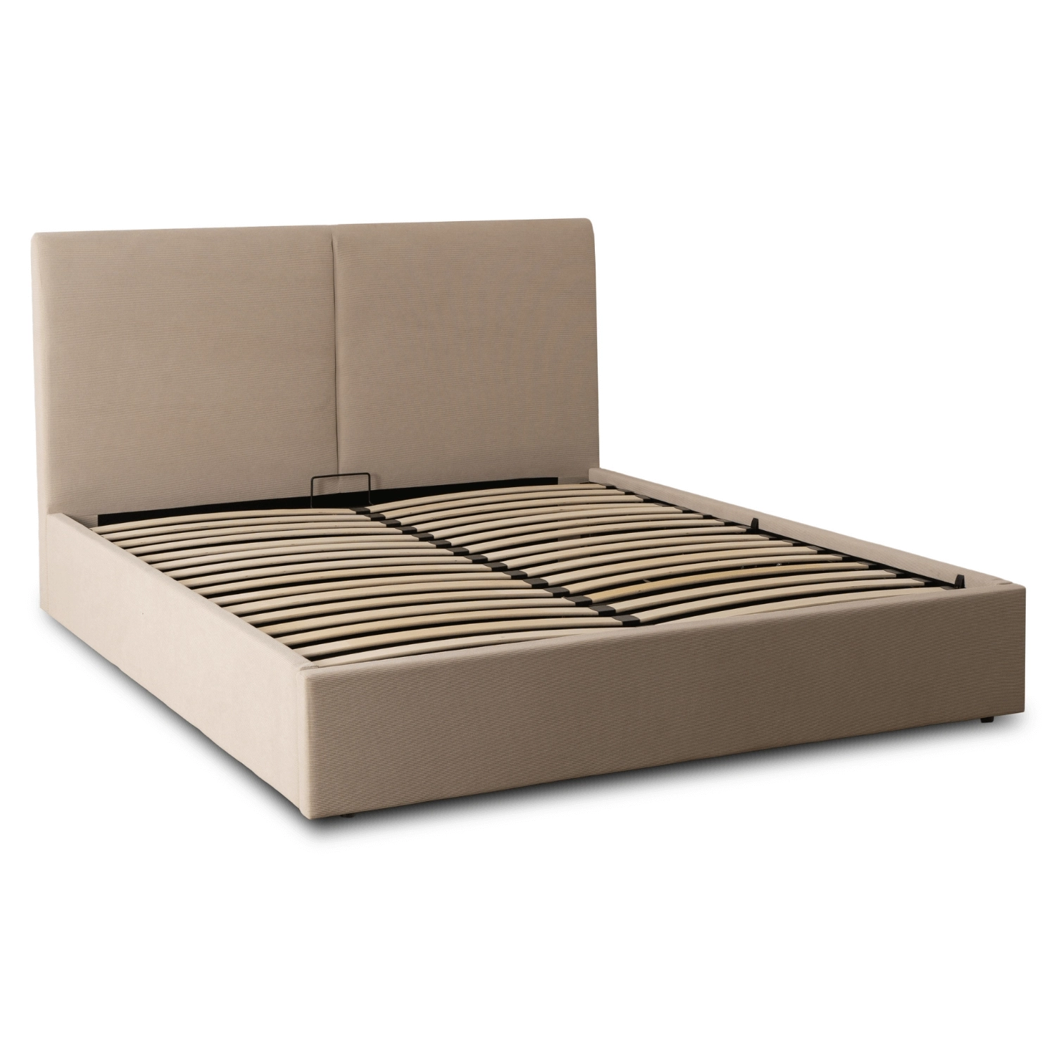 MARSYLIA Bett 160x200 mit Stauraum Beige Cord