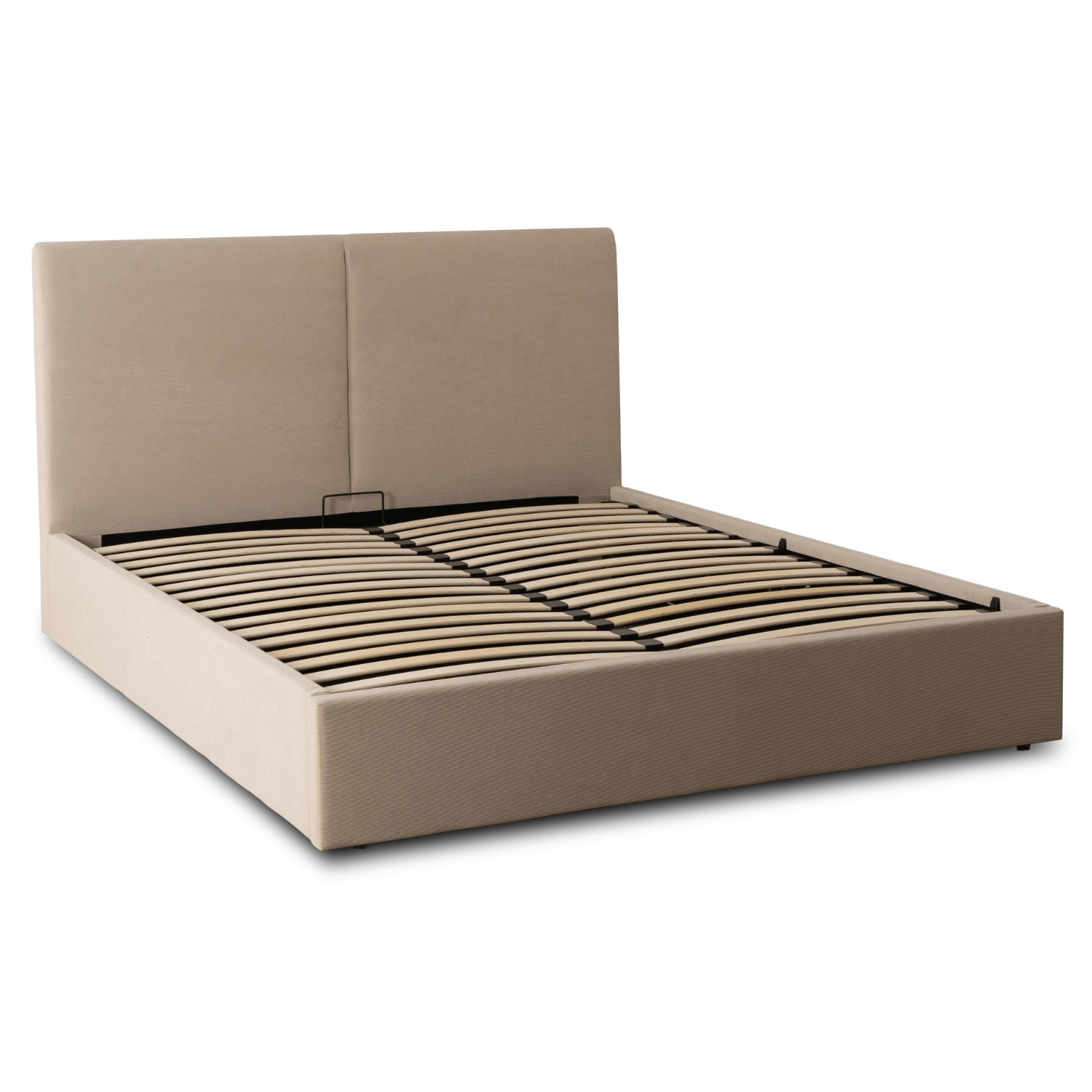 MARSYLIA Bett 140x200 mit Stauraum Beige Cord