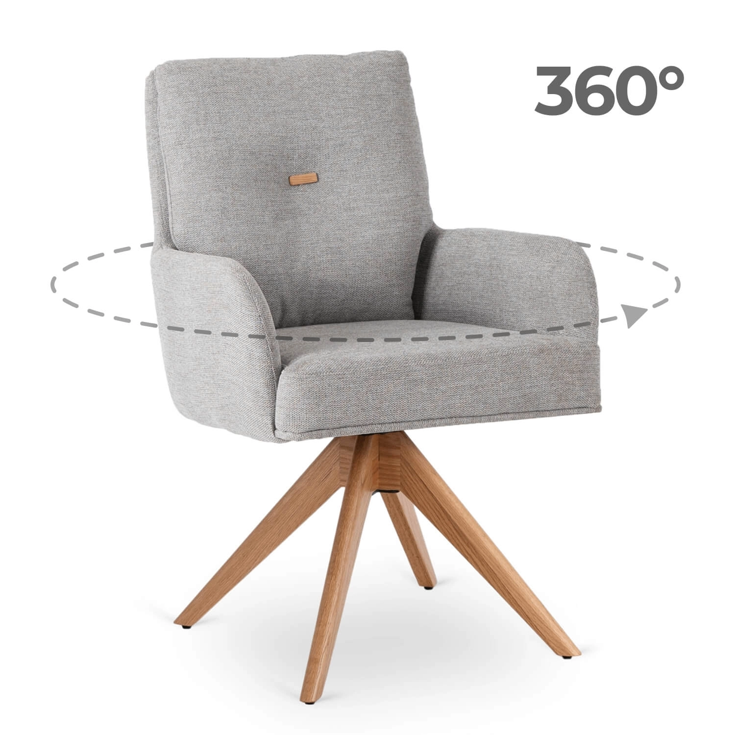 BIANCO Grauer Drehstuhl