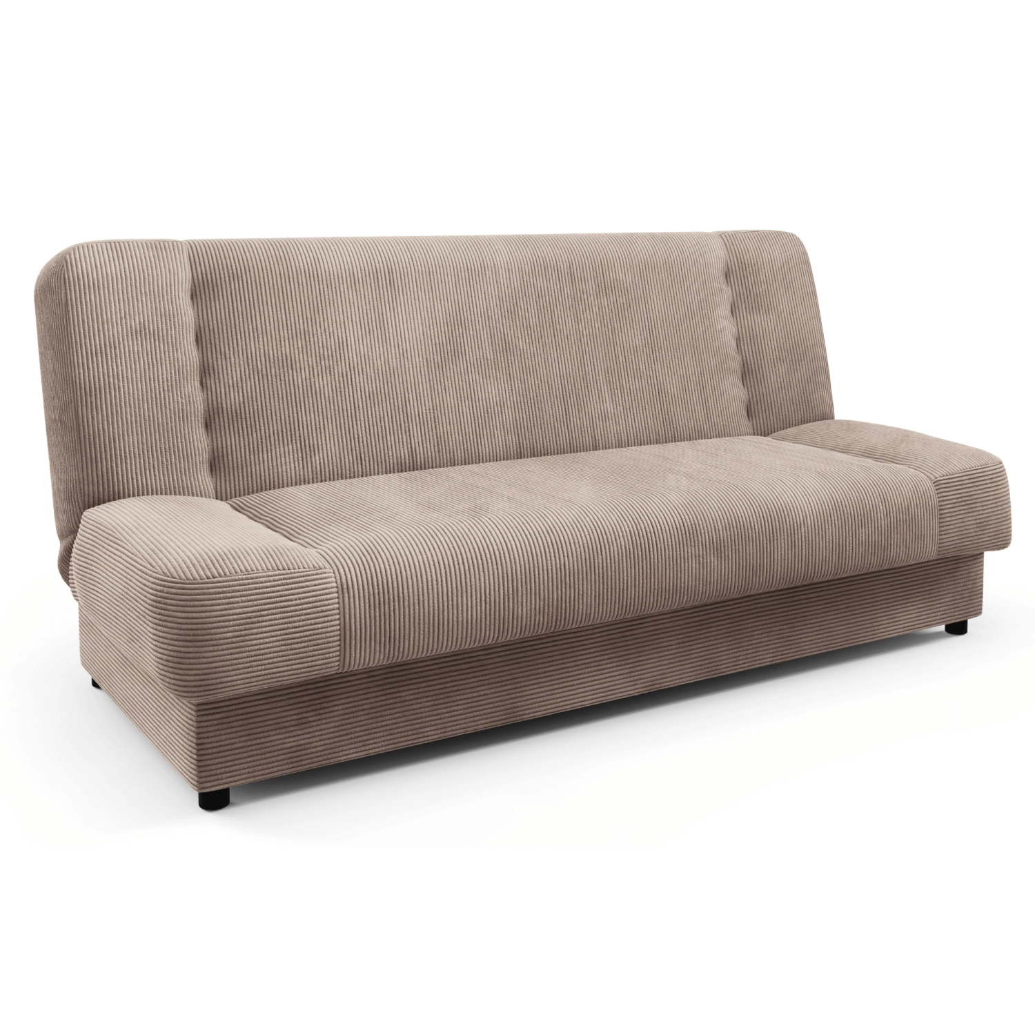 Beigefarbenes Cord-Schlafsofa PIANO