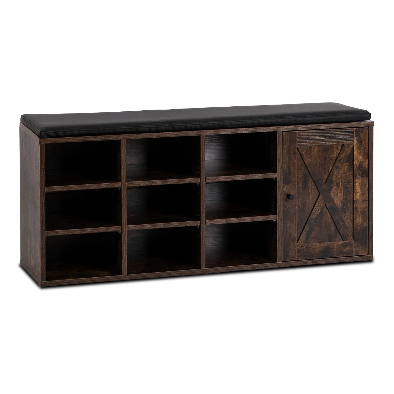 ARYA Schuhschrank 110 cm, Rustikale Eiche