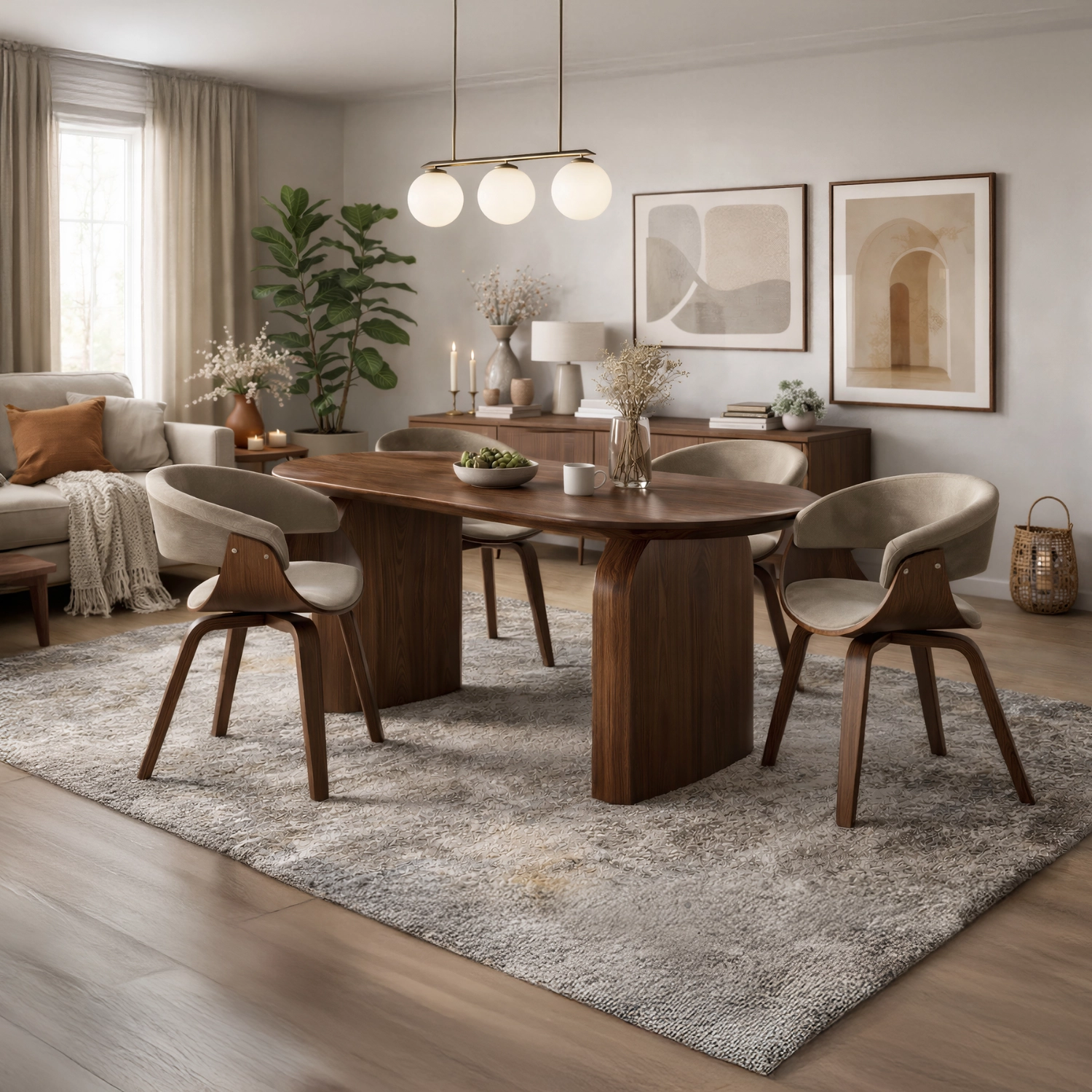 DANTE ausziehbarer Tisch 100-300 cm Walnuss