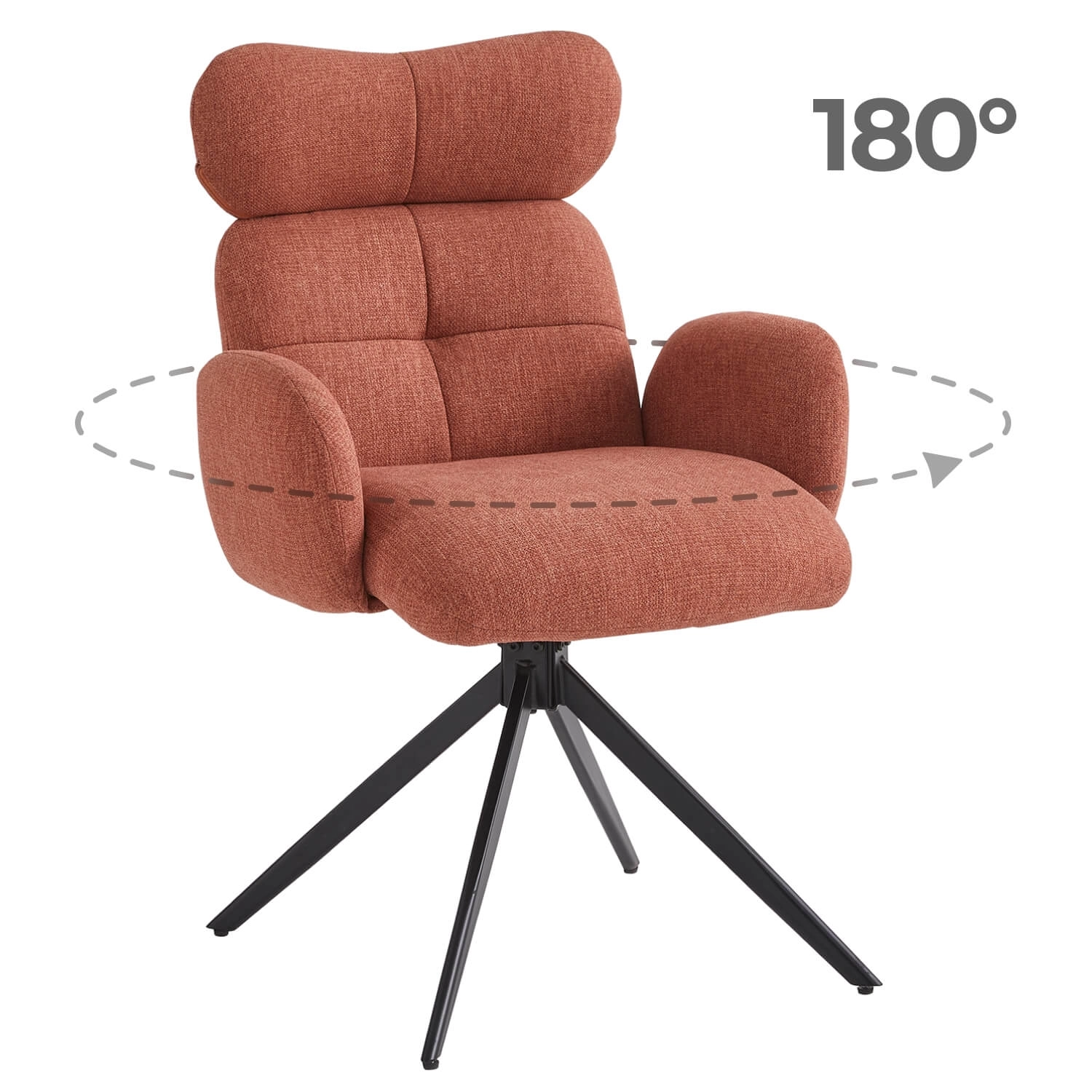 ALVARO Rude drehbarer Wohnzimmerstuhl