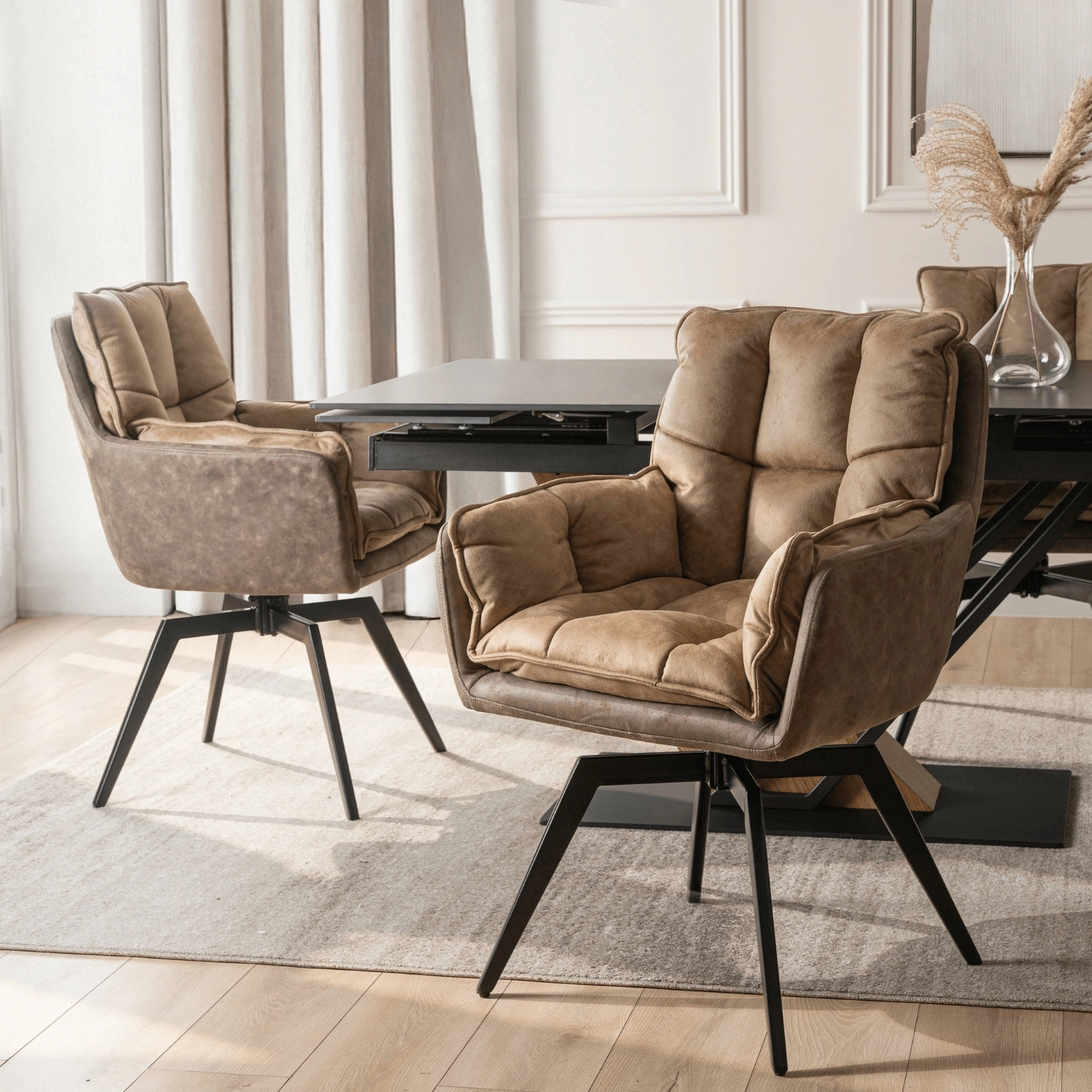 ISLA Brauner Drehstuhl