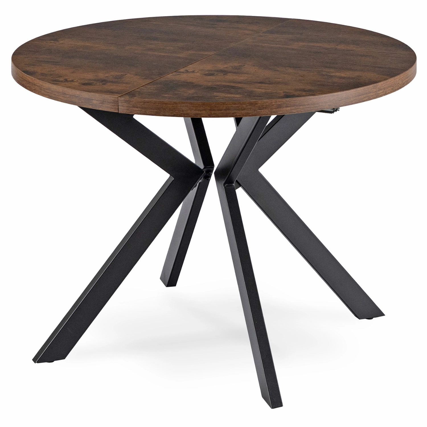 LUKAS ausziehbarer Tisch 100-250 cm Rustikale Eiche/Schwarz