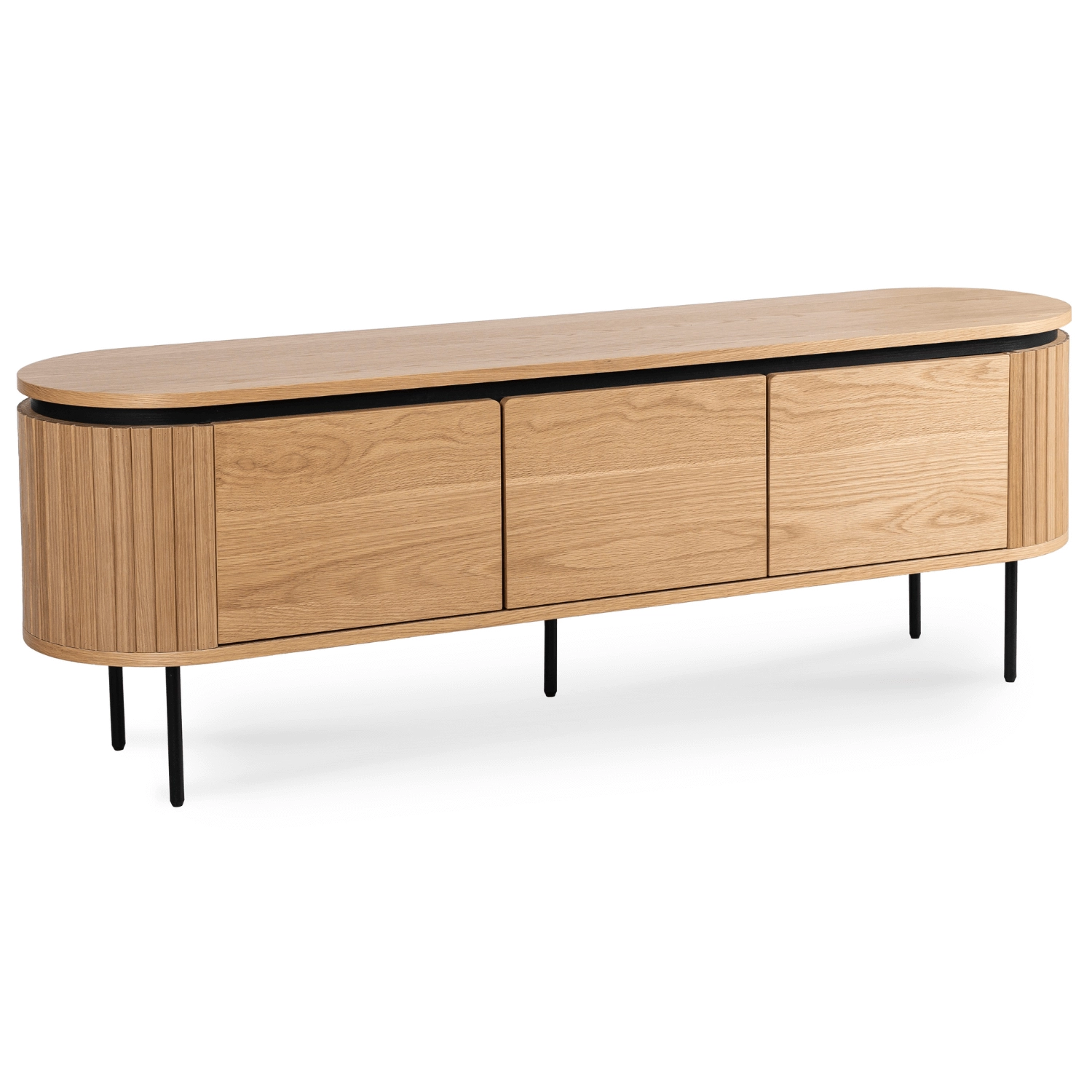 BECK TV-Schrank, 160 cm, dreitürig, Eiche