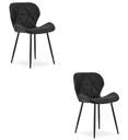 MANGO Stuhl – schwarzes Kunstleder / schwarze Beine x 2