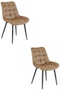 BERA Stuhl – brauner Samt / schwarze Beine x 2
