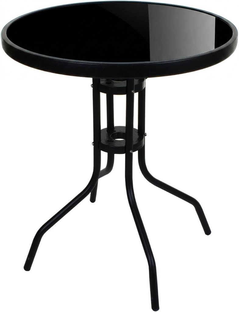 [model_4142_1] ISLAND Runder Tisch 60 cm – schwarze Platte