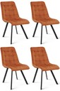 CIEZA Stuhl – Kupfersamt / schwarze Beine x 4