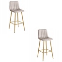 POZZA-Hocker – dunkelbeiger Samt / Eichenbeine x 2