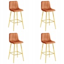 POZZA Hocker – Kupfersamt / goldene Beine x 4