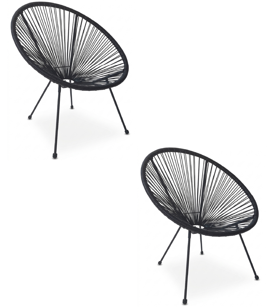 BRASIL Stuhl – schwarz x 2