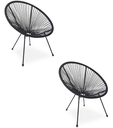 BRASIL Stuhl – schwarz x 2