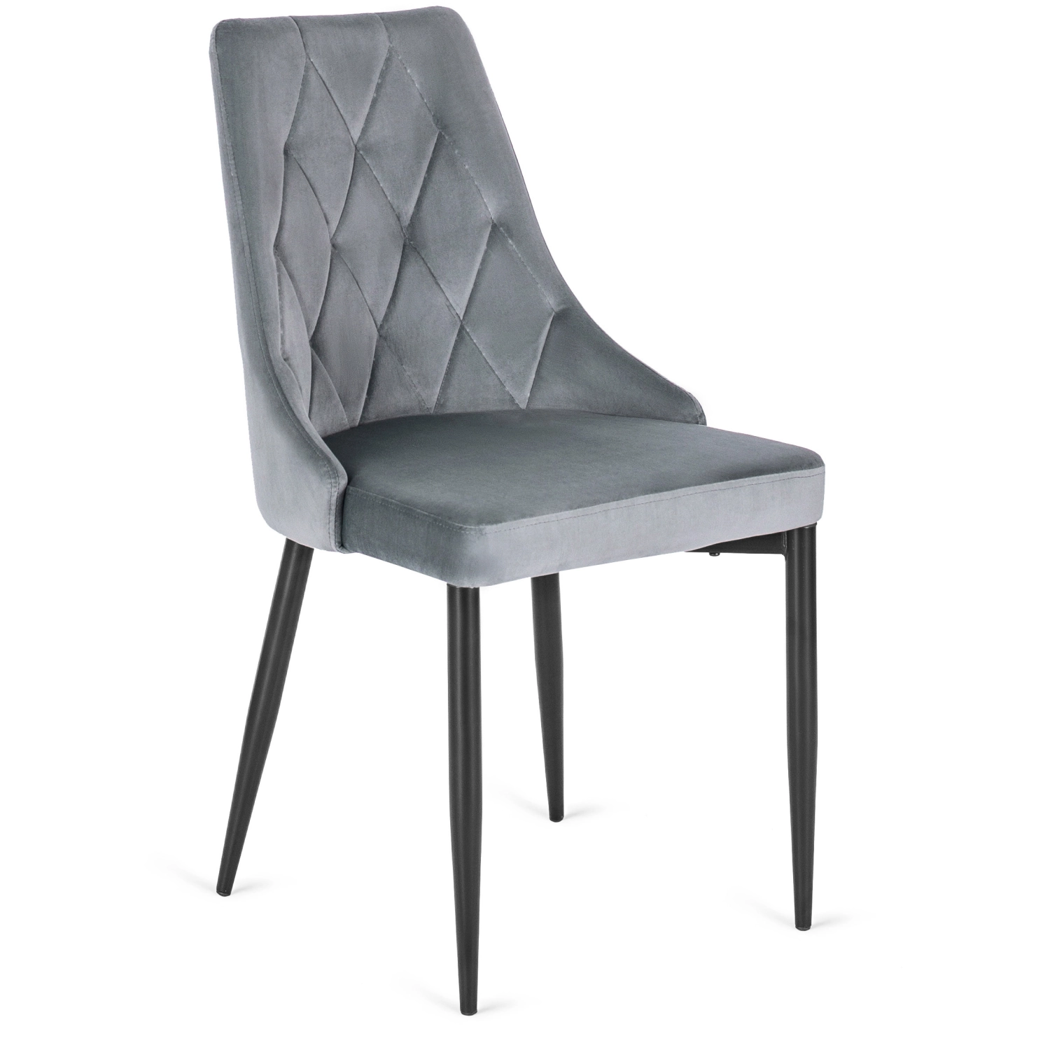 Stuhl aus grauem Velours aus KORK