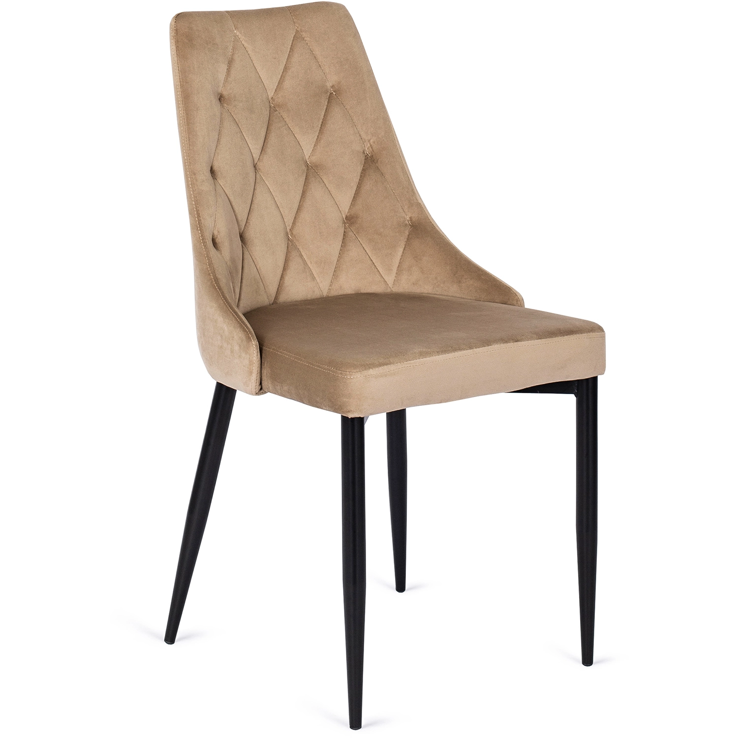 Stuhl aus beigem Velours aus KORK