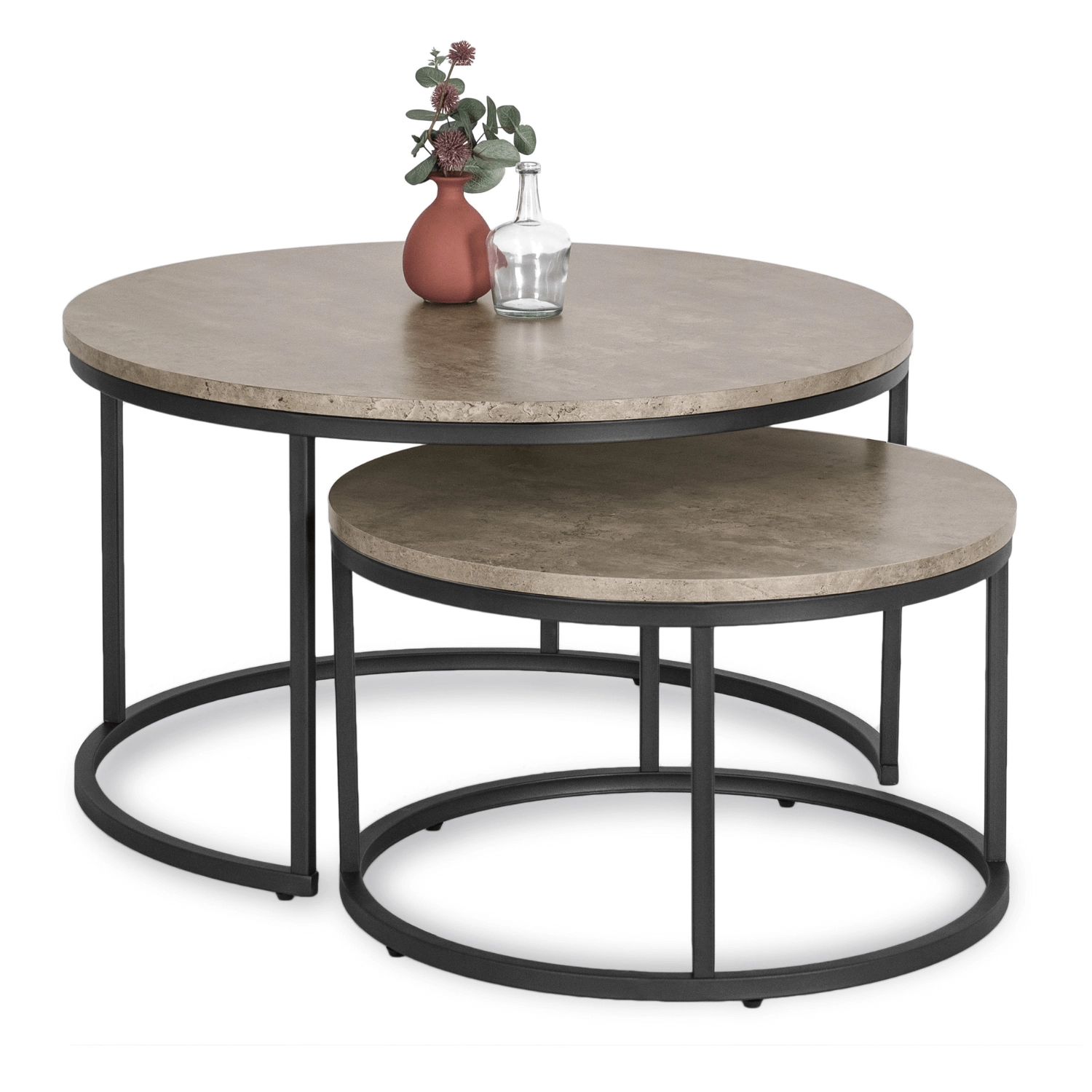 ROCKY MAX Tischset Beton/Schwarz