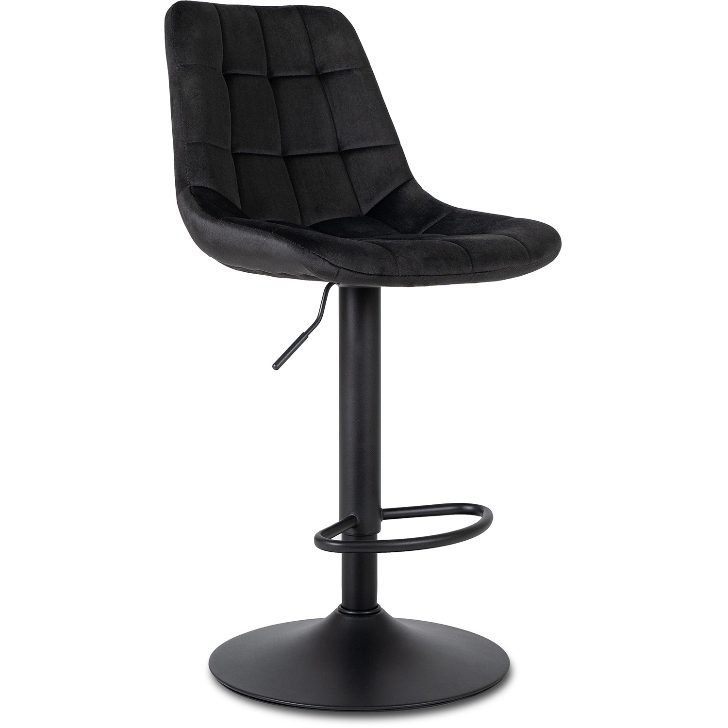 ARCOS 2 Hocker aus schwarzem Velours