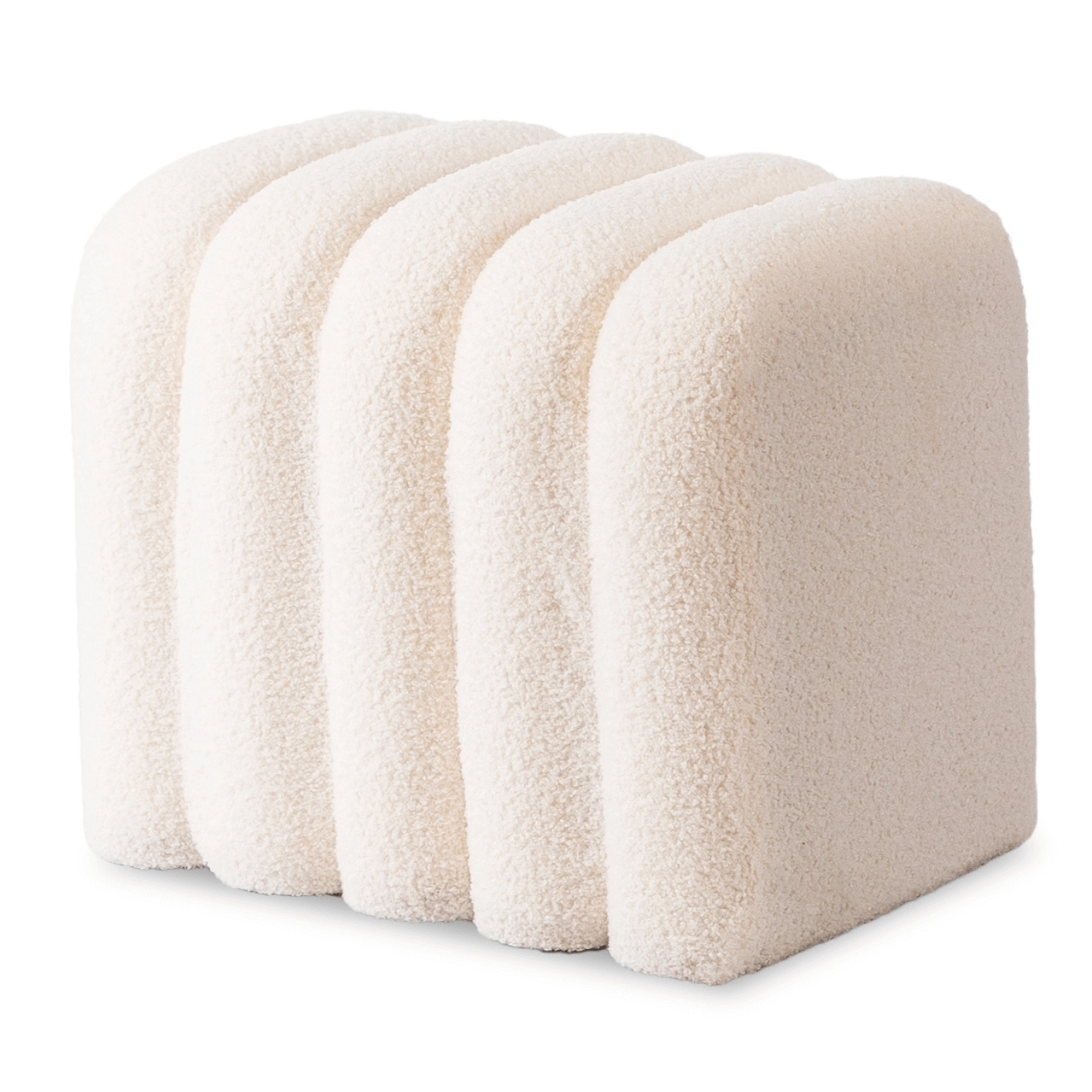 Gepolsterter Sitzhocker CARBON creme