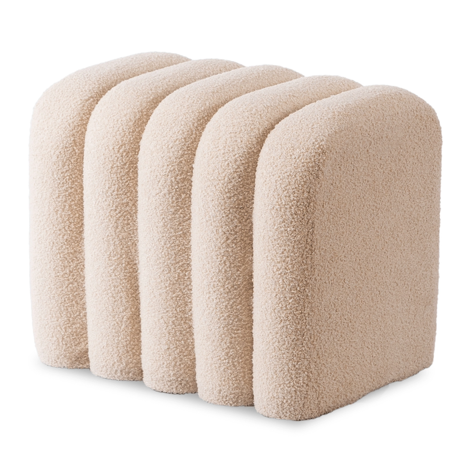 [ME.KARBON/KR/TB/PUF] Gepolsterter Sitzhocker KARBON Beige