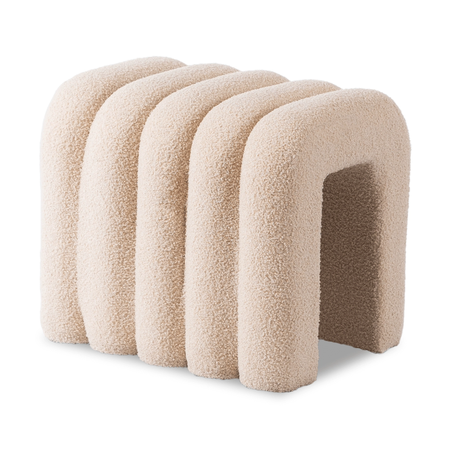 [ME.PIKSEL/KR/TB/PUF] PIKSEL Beige gepolsterter Sitzhocker