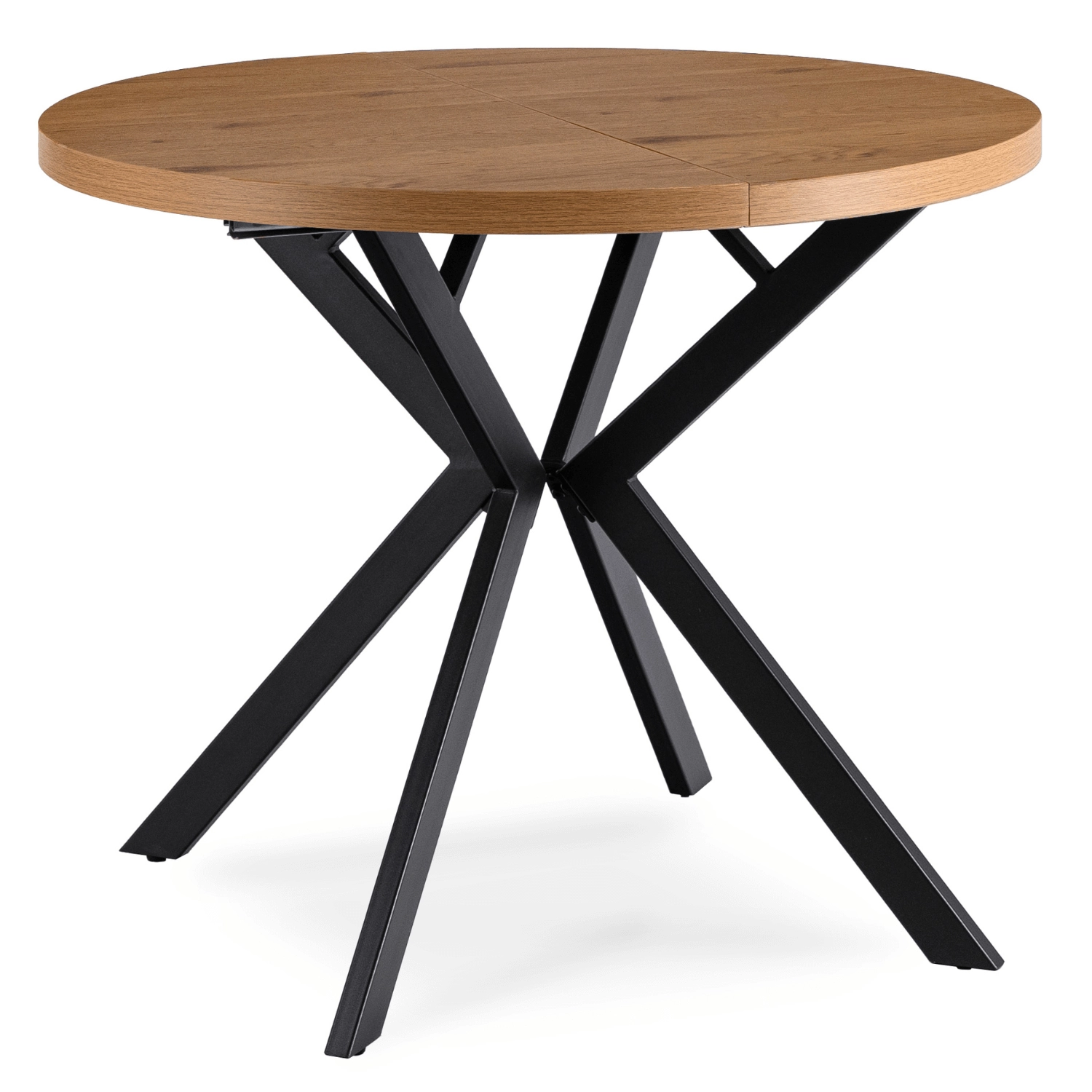 DORIAN ausziehbarer Tisch 80-160 cm, goldene/schwarze Eiche