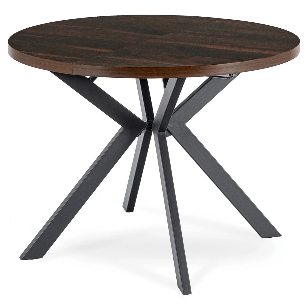 LUKAS ausziehbarer Tisch 100-250 cm Walnuss/Schwarz