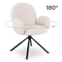MUSSO Beige Bouclé-Drehstuhl