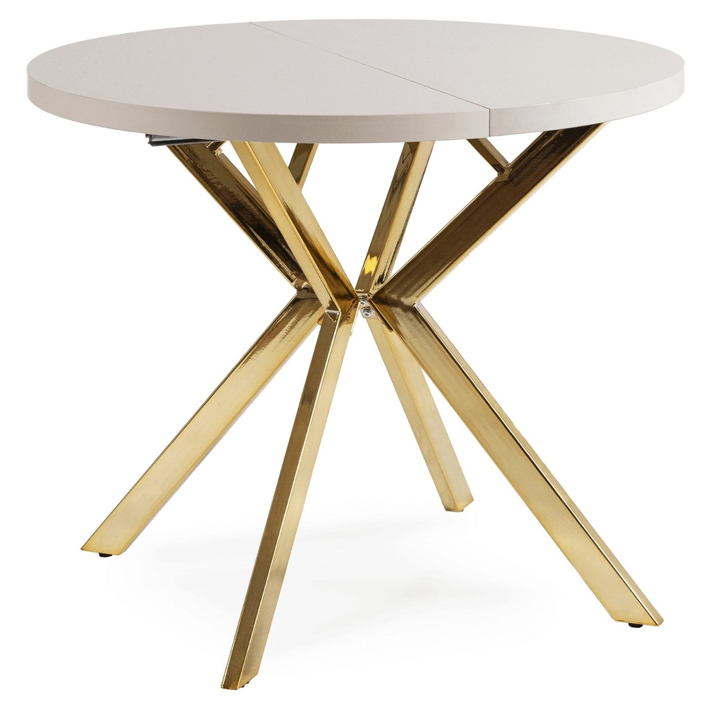 DORIAN ausziehbarer Tisch 80-160 cm Kaschmir/Gold