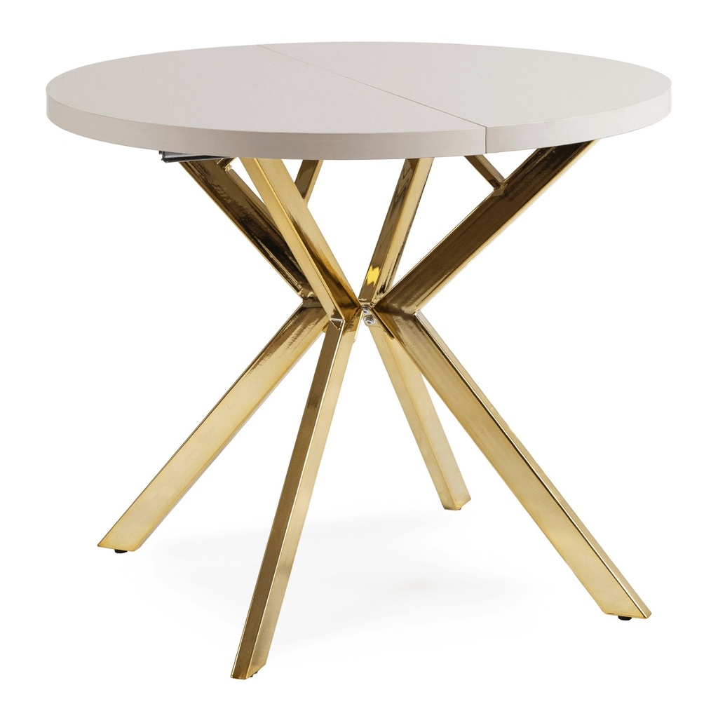 LUGO ausziehbarer Tisch 90-190 cm Kaschmir/Gold