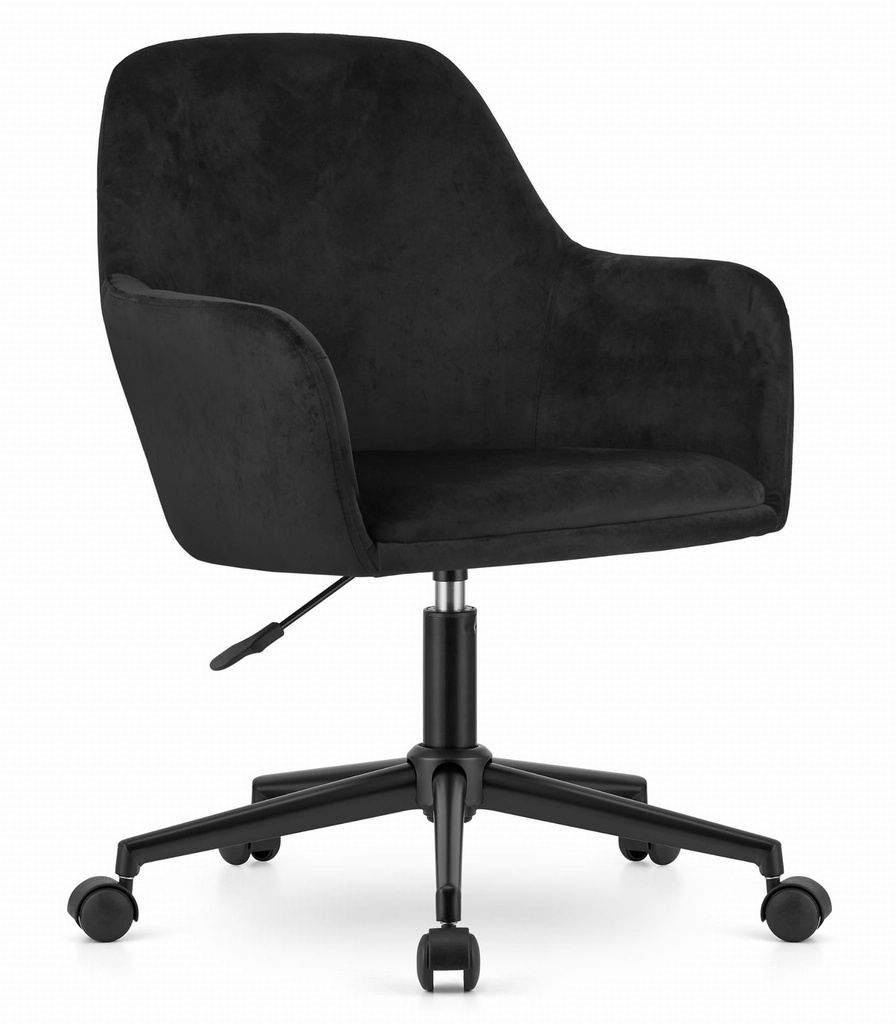 [model_3423_1-NARNI-DOBY50] NARNI Drehsessel – schwarzer Samt
