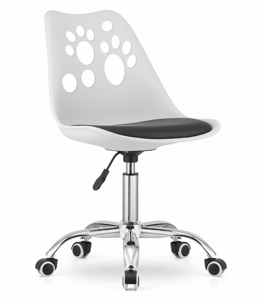 [model_3737_1-PRINT-JACY70] PRINT Drehstuhl - Weiß und Schwarz