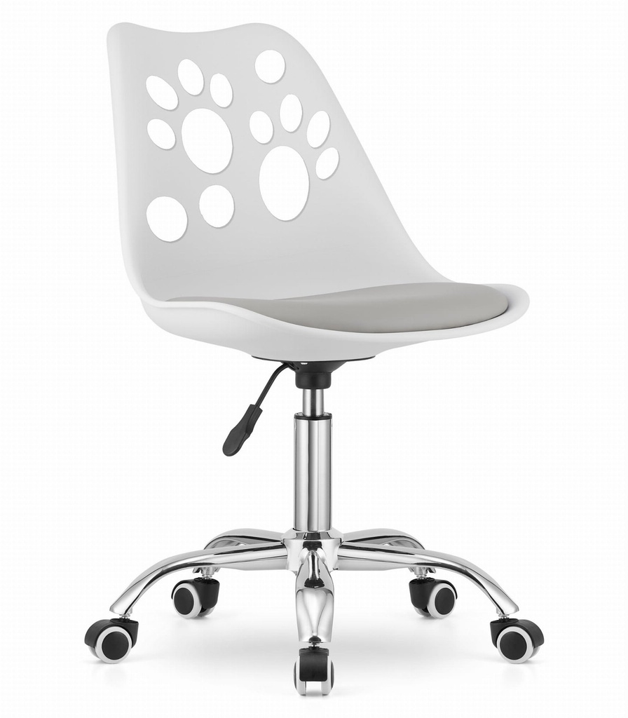 [model_3738_1-PRINT-JACY70] PRINT Drehstuhl - Weiß und Grau