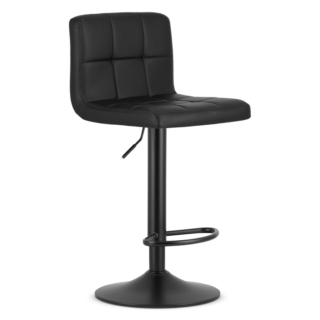 [model_3454_1-PROT-BERX73] PROT Hocker – schwarzes Kunstleder / schwarzes Gestell