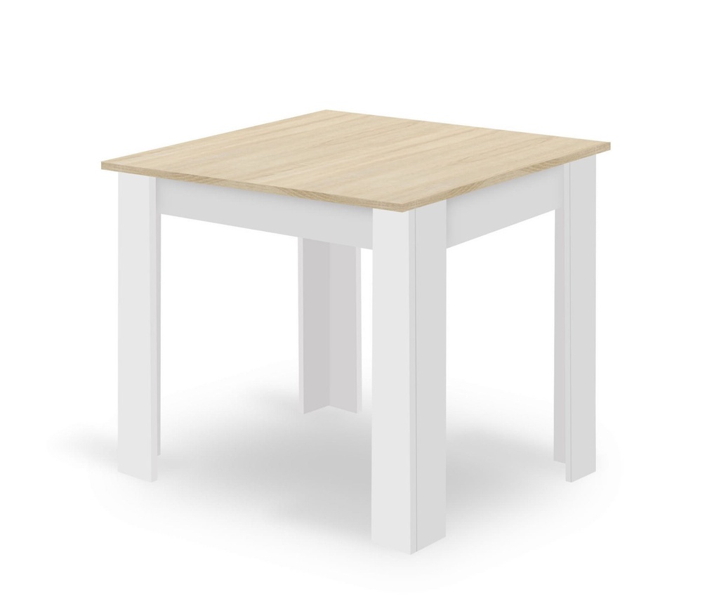 [model_15385_1] Tisch NP 80x80 Sonoma-Eiche + Weiß