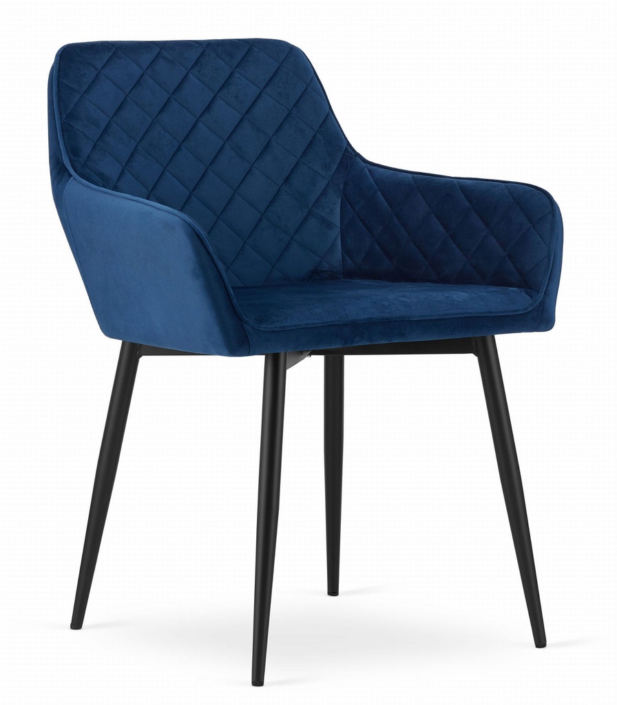 [model_3630_1-NOLA-MOMY12] NOLA-Stuhl – marineblauer Samt / schwarze Beine x 1