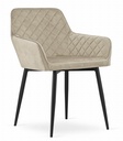 NOLA Stuhl – beige Samt / schwarze Beine x 1