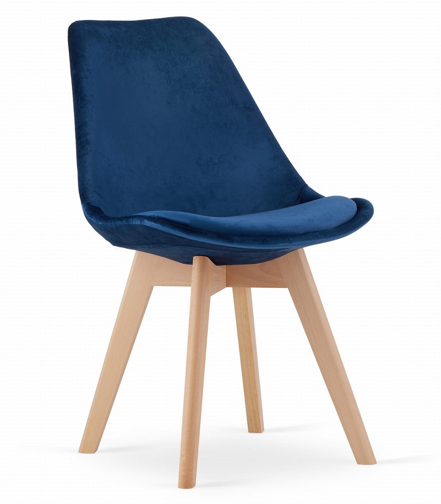[model_3394_1-NORI-TJUY23] NORI Stuhl – blauer Samt – natürliche Beine x 1