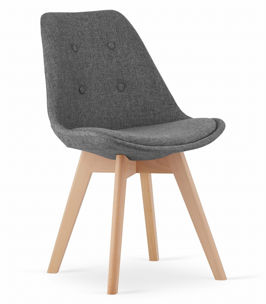 [model_3398_1-NORI-TJUY23] NORI Stuhl – grauer Stoff – natürliche Beine x 1