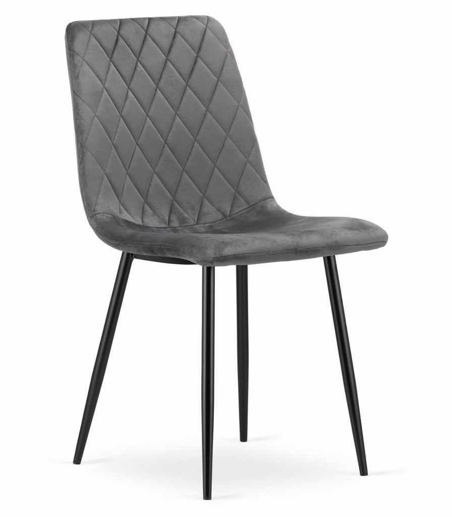 [model_3502_1-TURIN-AMPY03] TURIN Stuhl – dunkelgrauer Samt x 1