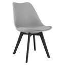 MARK Stuhl - grau / schwarze Beine x 1