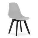 KITO Stuhl - grau / schwarze Beine x 1