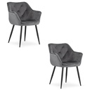 MADERA Stuhl – dunkelgrauer Samt x 2