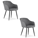 DAXO Stuhl – dunkelgrauer Samt x 2