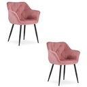 MADERA Stuhl – rosa Samt x 2