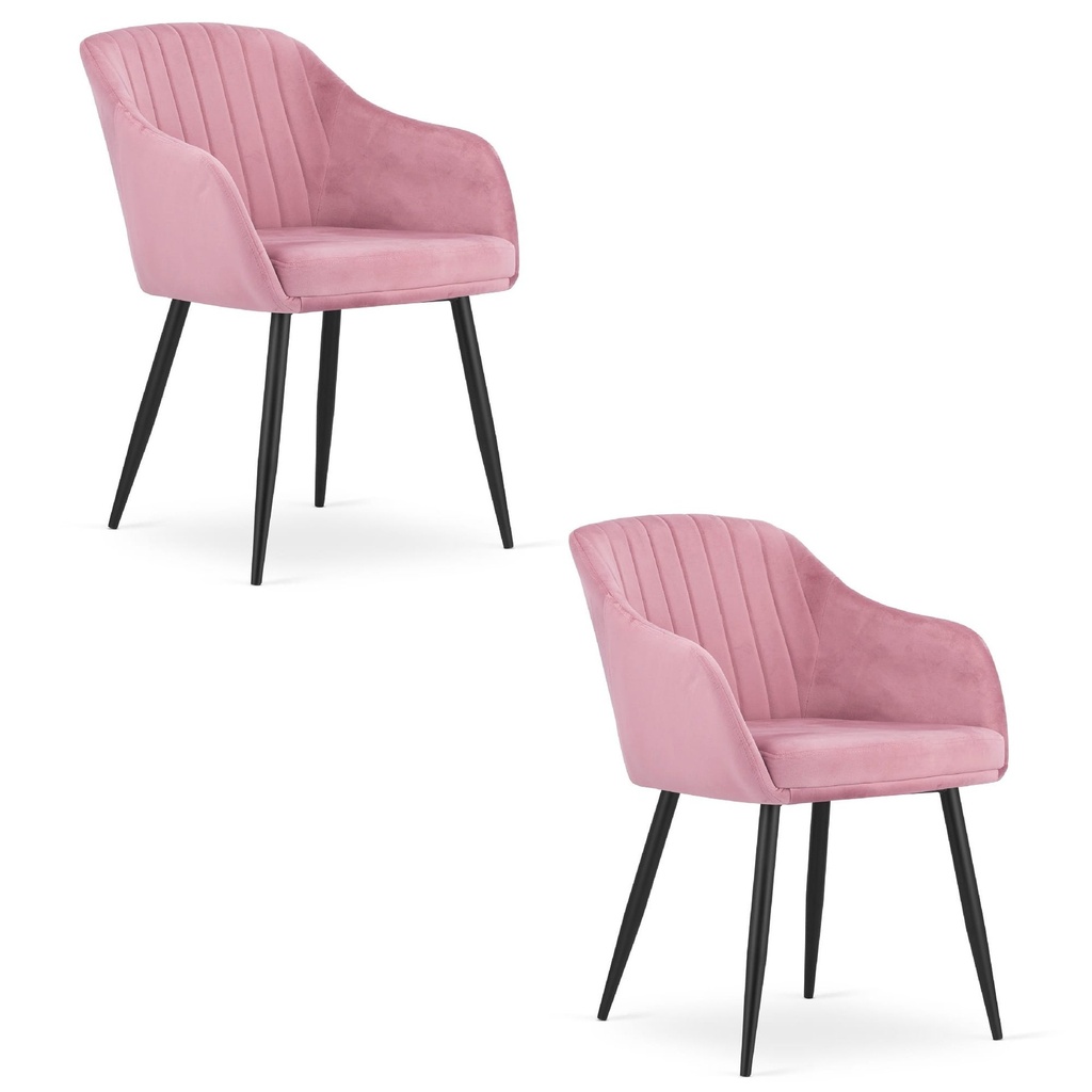 DAXO Stuhl – rosa Samt x 2