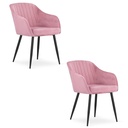 DAXO Stuhl – rosa Samt x 2