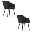 DAXO Stuhl – schwarzer Samt x 2