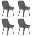 LARY Stuhl – dunkelgrauer Samt x 4